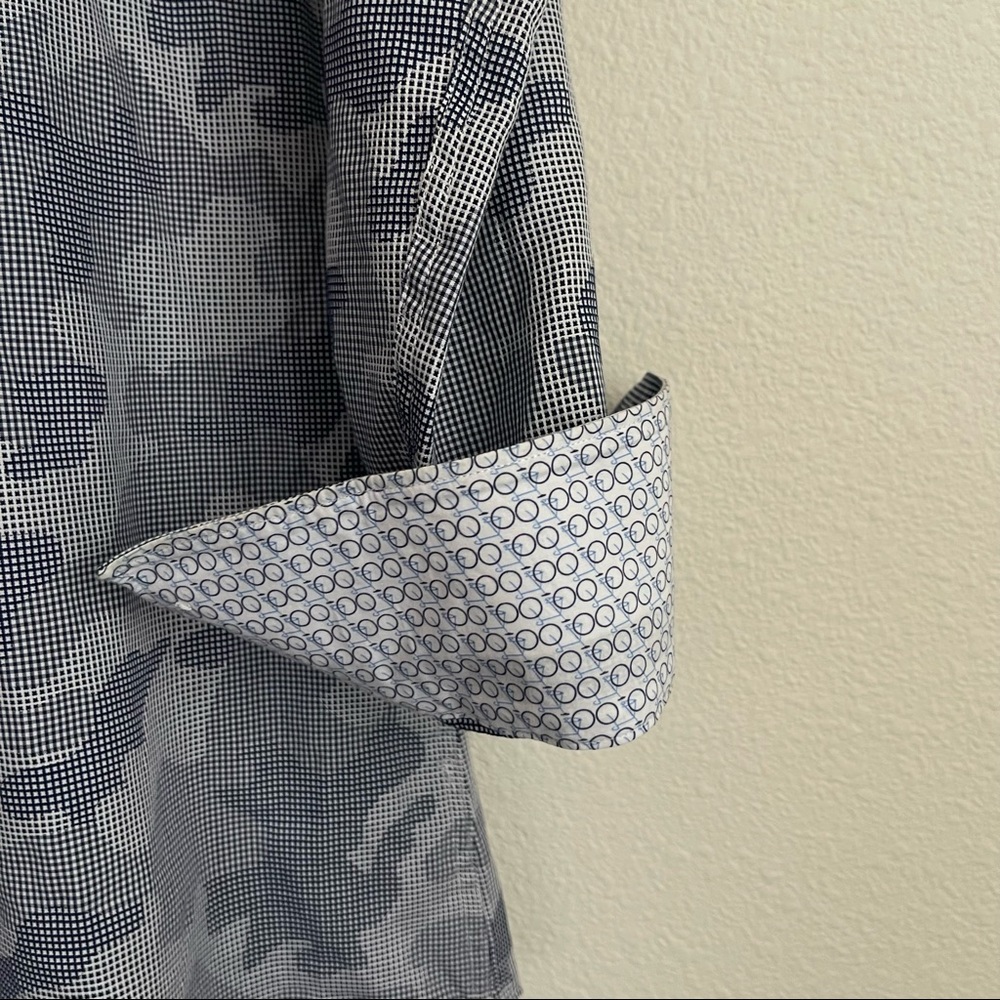 Bertigo Camo Pattern Bike Cuff Button Down Long S… - image 3